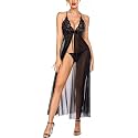 Women Net Lace Self-Design Baby Doll Set (Pack of 1) (Color : Black) (Size : Free Size) PID-SO-Kitli_Bl