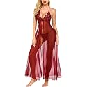 Women Net Lace Self-Design Baby Doll Set (Pack of 1) (Color : Maroon) (Size : Free Size) PID-SO-Kitli_M