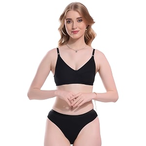 Women Non paddad Reguler Bra Panty Lingerie