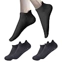 Women Non Slip Grip Ankle Socks with Anti-Skid Soles Cushioned for Yoga, Pilates, Barre,Hospital, Home, Walking