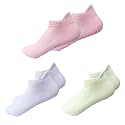 Women Non Slip Grip Ankle Socks with Anti-Skid Soles Cushioned for Yoga, Pilates, Barre,Hospital, Home, Walking