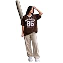 Women Oversized V Neck T-Shirt Number