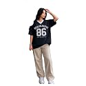 Women Oversized V Neck T-Shirt Number