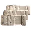 Women Pack of 3 Soft Comfortable 2 Hooks Bra Extender