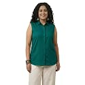 Women Plus Size Sleeveless Button Down Shirt