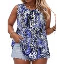 Women Plus Size Tank Top Casual Summer Tops Loose Fit Sleeveless T Shirts Trendy Crewneck Tunic Tees 2026