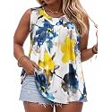 Women Plus Size Tank Top Casual Summer Tops Loose Fit Sleeveless T Shirts Trendy Crewneck Tunic Tees 2026
