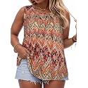 Women Plus Size Tank Top Casual Summer Tops Loose Fit Sleeveless T Shirts Trendy Crewneck Tunic Tees 2026