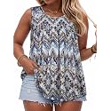 Women Plus Size Tank Top Casual Summer Tops Loose Fit Sleeveless T Shirts Trendy Crewneck Tunic Tees 2026