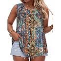 Women Plus Size Tank Top Casual Summer Tops Loose Fit Sleeveless T Shirts Trendy Crewneck Tunic Tees 2026