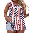Women Plus Size Tank Top Casual Summer Tops Loose Fit Sleeveless T Shirts Trendy Crewneck Tunic Tees 2026