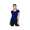 Women Polyester Stretch Regular Fit Round Neck
