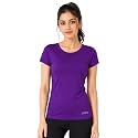 Women Polyester Stretch Regular Fit Round Neck