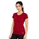 Women Polyester Stretch Regular Fit Round Neck