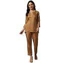 Women Printed 2-Piece Silkblend Kurta amp Pants