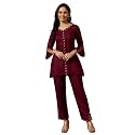 Women Printed 2-Piece Silkblend Kurta amp Pants