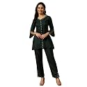 Women Printed 2-Piece Silkblend Kurta amp Pants