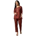 Women Printed 2-Piece Silkblend Kurta amp Pants