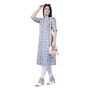 Women Printed Collar Neck Half Sleeve Regular