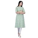 Women Printed Collar Neck Half Sleeve Regular