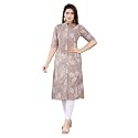 Women Printed Collar Neck Half Sleeve Regular