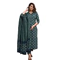 Women Printed Cotton Kurta Pant Set with
