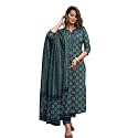 Women Printed Cotton Kurta Pant Set with