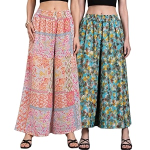 Women Printed Palazzo Pants Combo Pack of