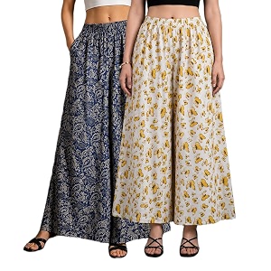 Women Printed Palazzo Pants Combo Pack of