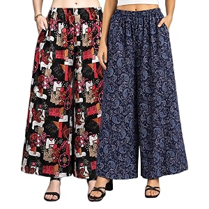 Women Printed Palazzo Pants Combo Pack of