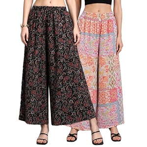 Women Printed Palazzo Pants Combo Pack of