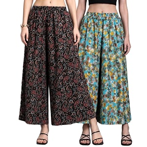 Women Printed Palazzo Pants Combo Pack of