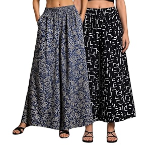 Women Printed Palazzo Pants Combo Pack of