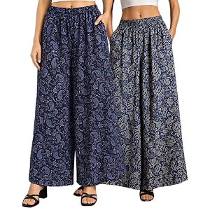 Women Printed Palazzo Pants Combo Pack of
