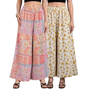 Women Printed Palazzo Pants Combo Pack of