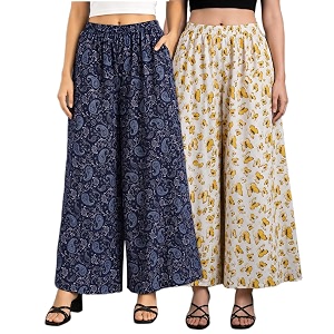 Women Printed Palazzo Pants Combo Pack of