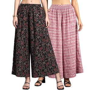 Women Printed Palazzo Pants Combo Pack of
