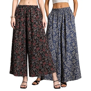 Women Printed Palazzo Pants Combo Pack of
