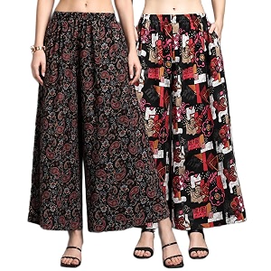 Women Printed Palazzo Pants Combo Pack of