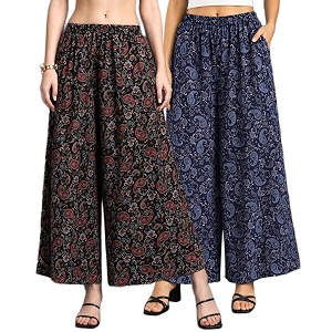 Women Printed Palazzo Pants Combo Pack of