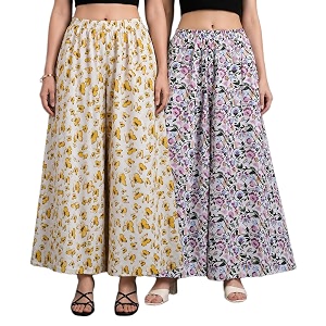 Women Printed Palazzo Pants Combo Pack of
