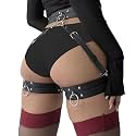 Women Punk Belts PU Leather Body Chain Waist Belt BDSM Lingerie Bondage Bodysuit Goth Harness Lingerie