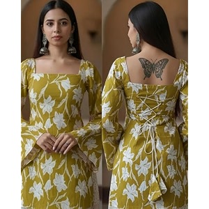 Women Pure Cotton Floral Printed Short Kurti