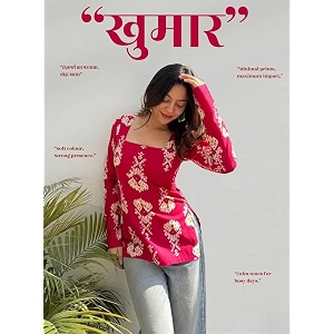 Women Pure Cotton Floral Printed Short Kurti