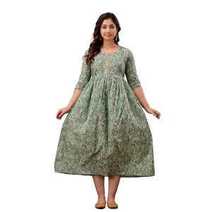 Women Pure Cotton Maternity Kurta Two Side