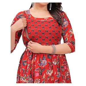 Women Pure Cotton Maternity Kurta Two Side
