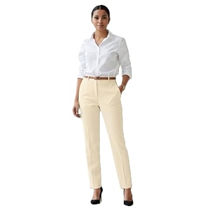 Women Regular Fit Black Formal Pant for