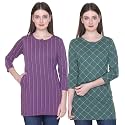 Women Regular Fit Henley All Over Print