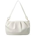 Women Ruched Shoulder Handbag Cloud Pouch Hobo Bag Convertible Clutch Soft Vegan Leather Cross body Bag