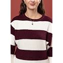 Wear lusso Womens 100 Wool Color Block